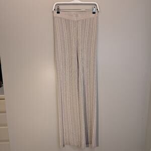 House of Harlow 1960 Flare Pants Metallic Knit Retro Vibes Glam - Size S